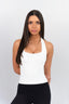 WHITE ZARLIA HALTER NECK