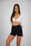 WHITE LONG SLEEVE AALIA CROP